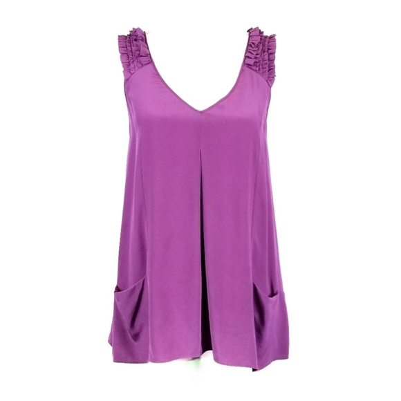 Rebecca Taylor Tops - Rebecca Taylor T-back Silk Tank Blouse